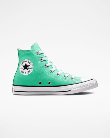 Zapatillas Altas Converse Chuck Taylor All Star Seasonal Color Mujer Turquesa Blancas Negras | PE L458P0